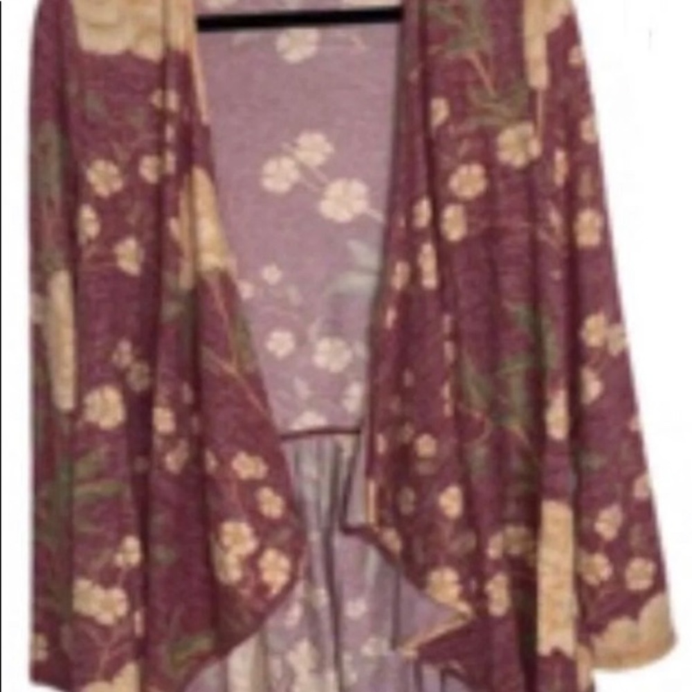Lularoe Medium Nanette Cardigan Overlay Floral Print